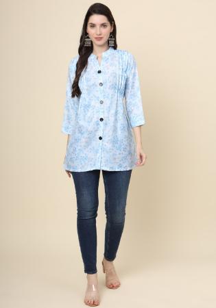 Picture of Beauteous Cotton Lavender Kurtis & Tunic