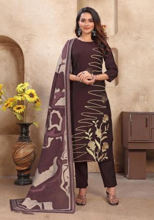 Picture of Fascinating Silk Purple Readymade Salwar Kameez