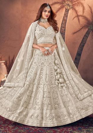 Picture of Beautiful Net Azure Lehenga Choli