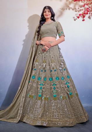 Picture of Bewitching Georgette Grey Lehenga Choli