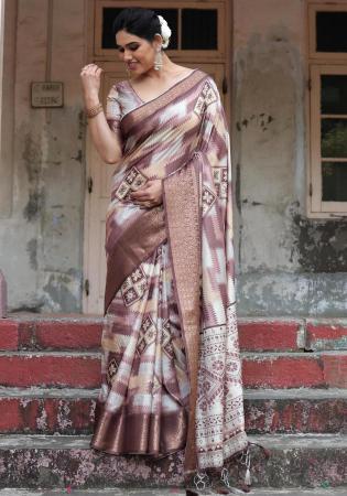 Picture of Appealing Silk Dark Olive Green Saree