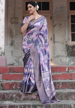 Picture of Superb Silk Light Steel Blue Saree