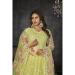 Picture of Good Looking Net Dark Khaki Anarkali Salwar Kameez