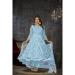 Picture of Net Medium Aqua Marine Anarkali Salwar Kameez