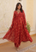 Picture of Cotton & Georgette Indian Red Kurtis And Tunic