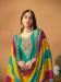 Picture of Chiffon & Silk Dark Cyan Straight Cut Salwar Kameez