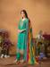 Picture of Chiffon & Silk Dark Cyan Straight Cut Salwar Kameez