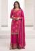 Picture of Chiffon Medium Violet Red Straight Cut Salwar Kameez