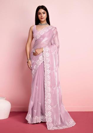 Picture of Amazing Silk Rosy Brown Saree