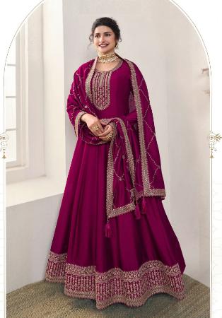 Picture of Georgette & Silk Thistle Anarkali Salwar Kameez