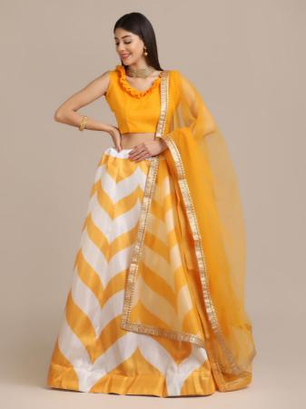 Picture of Graceful Silk Yellow Lehenga Choli