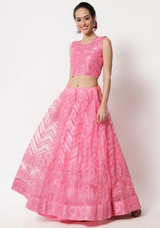 Picture of Appealing Silk Light Pink Lehenga Choli