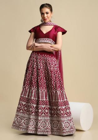 Picture of Excellent Silk Purple Lehenga Choli