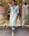 Picture of Organza Light Slate Grey Readymade Salwar Kameez