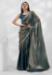 Picture of Statuesque Chiffon & Georgette Dark Slate Grey Saree