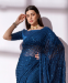 Picture of Fascinating Georgette Midnight Blue Saree