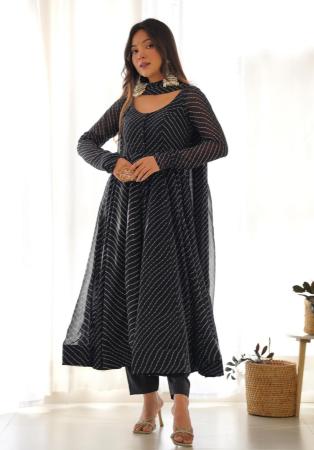 Picture of Ravishing Cotton Black Readymade Salwar Kameez