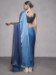 Picture of Resplendent Chiffon & Georgette Steel Blue Saree