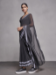 Picture of Pretty Chiffon & Georgette Black Saree