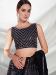 Picture of Stunning Georgette Black & Dark Slate Grey Saree