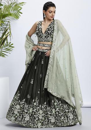 Picture of Shapely Silk Black Lehenga Choli