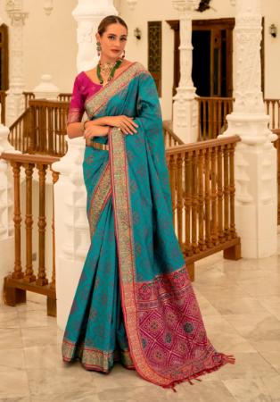 Picture of Charming Silk Steel Blue Saree