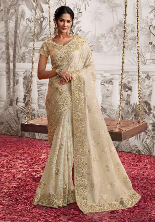 Picture of Good Looking Georgette Sea Shell Saree