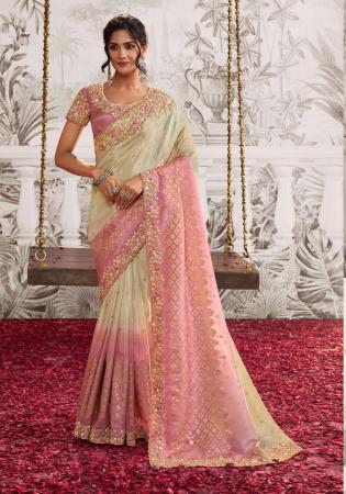 Picture of Delightful Georgette Rosy Brown Saree