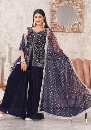 Picture of Charming Georgette Black Readymade Salwar Kameez