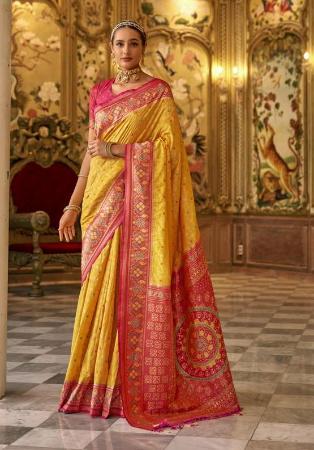 Picture of Sublime Silk Dark Golden Rod Saree