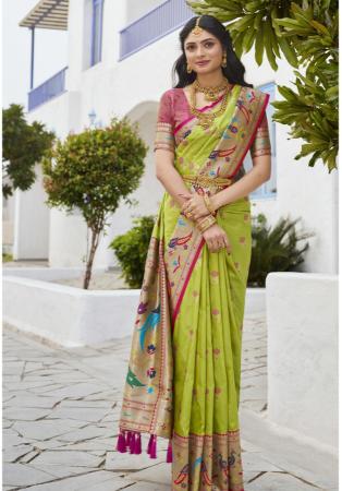 Picture of Resplendent Silk Dark Khaki Saree