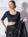 Picture of Gorgeous Chiffon & Georgette Black Saree