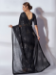 Picture of Gorgeous Chiffon & Georgette Black Saree