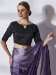 Picture of Delightful Chiffon & Georgette Light Slate Grey Saree