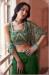 Picture of Georgette Dark Olive Green Readymade Lehenga Choli