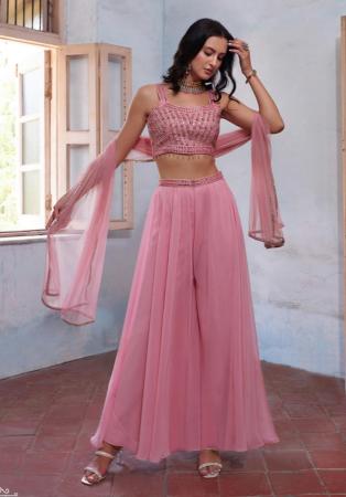 Picture of Gorgeous Georgette Rosy Brown Readymade Lehenga Choli