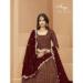 Picture of Georgette Saddle Brown Straight Cut Salwar Kameez