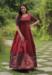 Picture of Good Looking Silk Maroon Readymade Gown