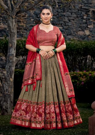 Picture of Bewitching Silk Bisque Lehenga Choli