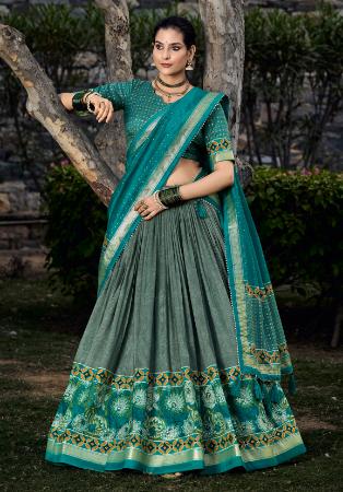 Picture of Radiant Silk Sea Green Lehenga Choli