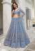 Picture of Beautiful Crepe & Net Light Slate Grey Lehenga Choli