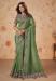 Picture of Shapely Silk Dark Olive Green Saree