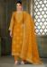 Picture of Chiffon Dark Golden Rod Straight Cut Salwar Kameez