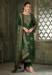 Picture of Chiffon Dark Olive Green Straight Cut Salwar Kameez