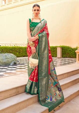 Picture of Classy Silk Crimson Saree