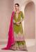 Picture of Elegant Silk Olive Drab Straight Cut Salwar Kameez