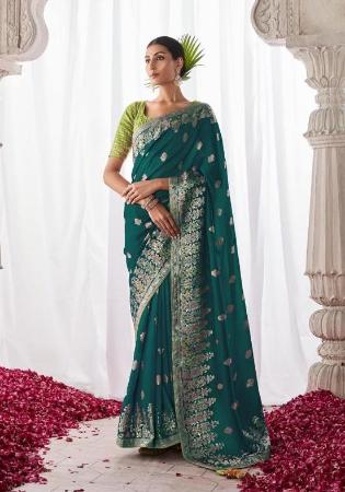 Picture of Stunning Silk Midnight Blue Saree