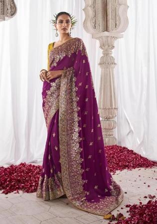 Picture of Magnificent Silk Saddle Brown Saree