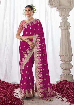 Picture of Appealing Silk Fire Brick Saree