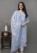 Picture of Cotton Light Slate Grey Readymade Salwar Kameez